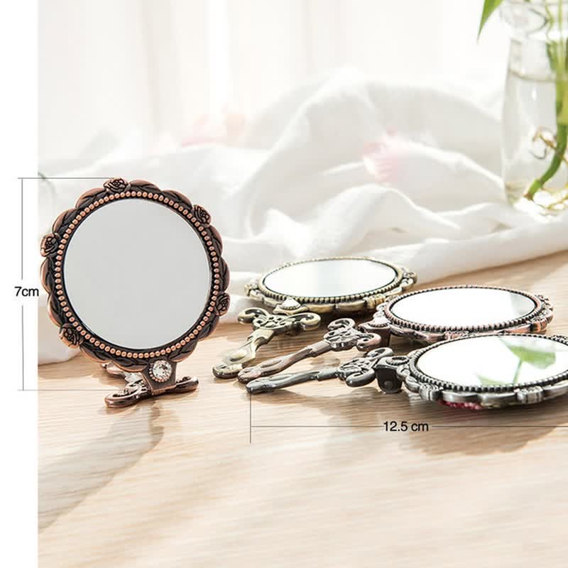 Needle kit Handheld Mirror | Floral Embroidered Compact Mirror | Great gift for your loved one - image 2