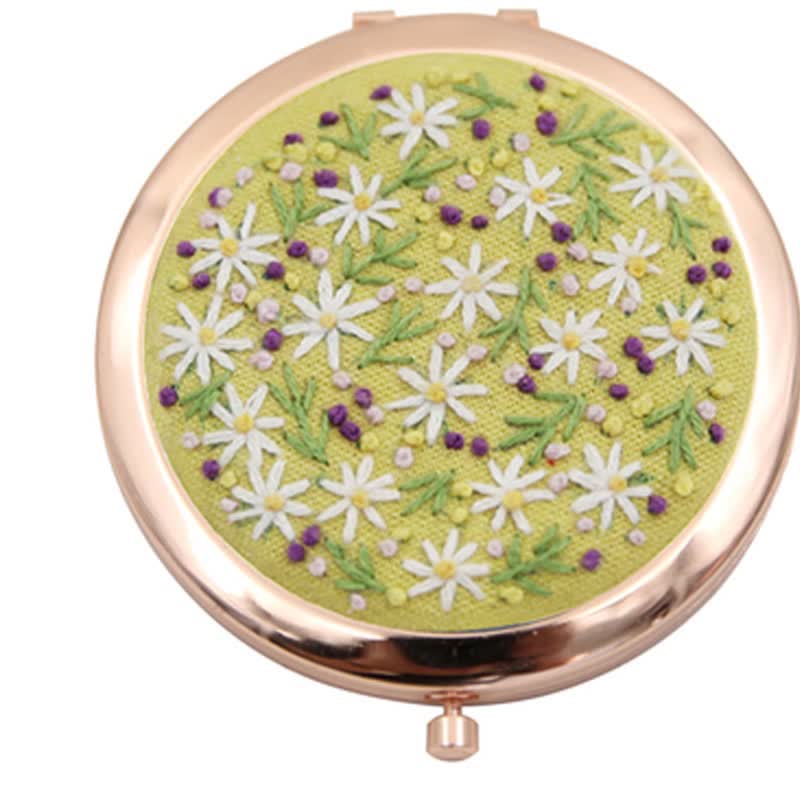 Rose gold Mirror Embroidery Kit For Beginner| Bridesmaid Gifts| Pretty Personalized Gifts - A - Green bronze - image 1