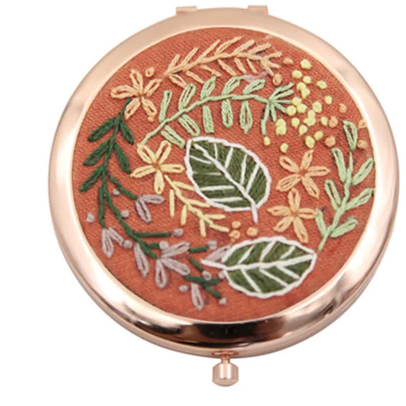 Rose gold Mirror Embroidery Kit For Beginner| Bridesmaid Gifts| Pretty Personalized Gifts - D - Green bronze - image 5