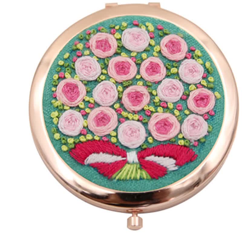 Rose gold Mirror Embroidery Kit For Beginner| Bridesmaid Gifts| Pretty Personalized Gifts - F - Green bronze - image 7