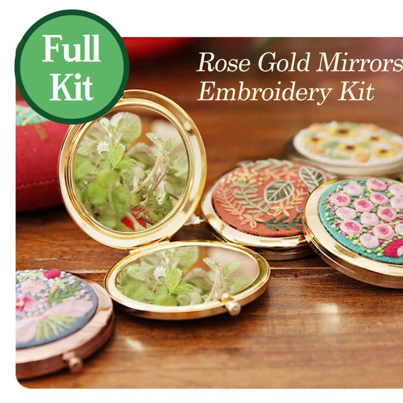 Rose gold Mirror Embroidery Kit For Beginner| Bridesmaid Gifts| Pretty Personalized Gifts - image 0