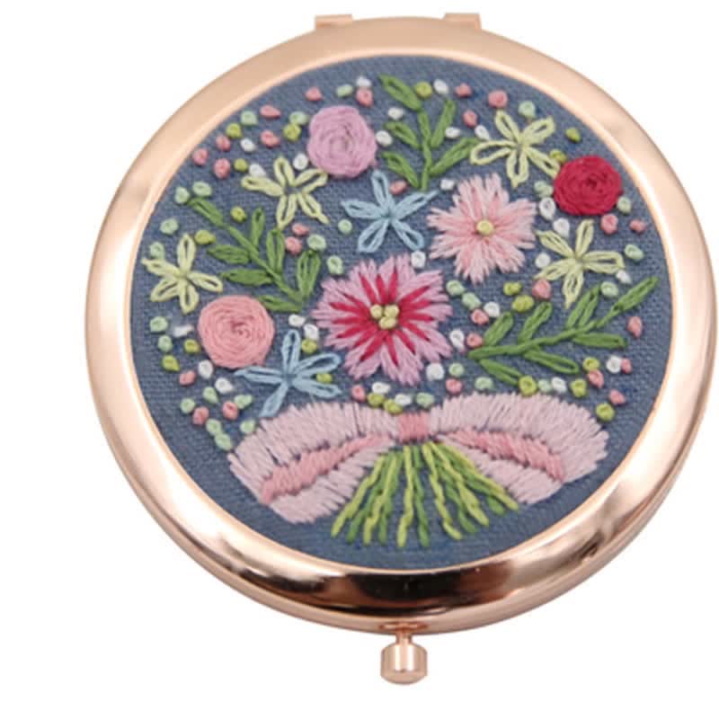 Rose gold Mirror Embroidery Kit For Beginner| Bridesmaid Gifts| Pretty Personalized Gifts - E - Green bronze - image 6