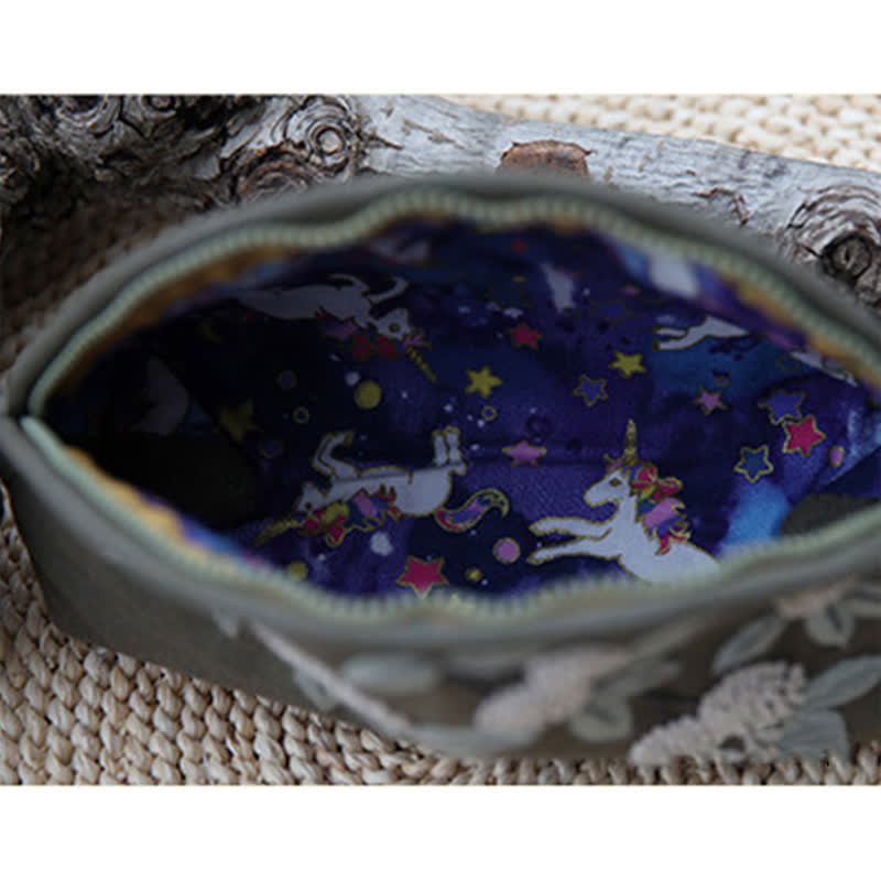 Hand embroidery Cosmetic Bag Kit| Coin Purse Needlework DIY Kit - image 8