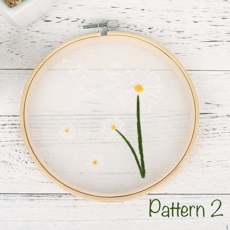 Beginner Embroidery kit| Needlepoint, DIY Craft Kit for adult - Pattern2 - image 2