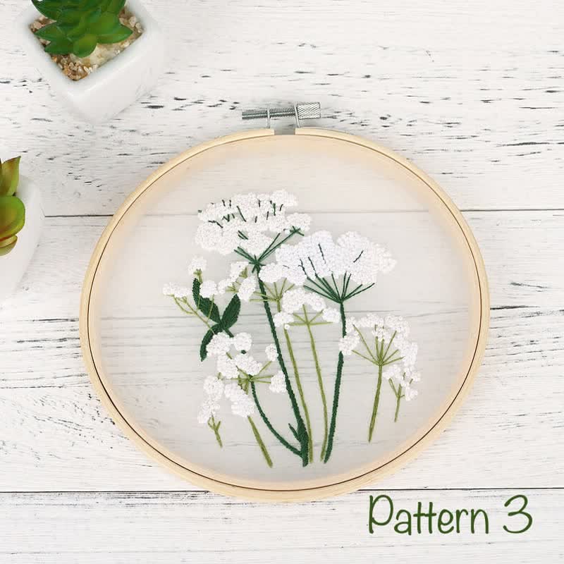 Beginner Embroidery kit| Needlepoint, DIY Craft Kit for adult - Pattern3 - image 3