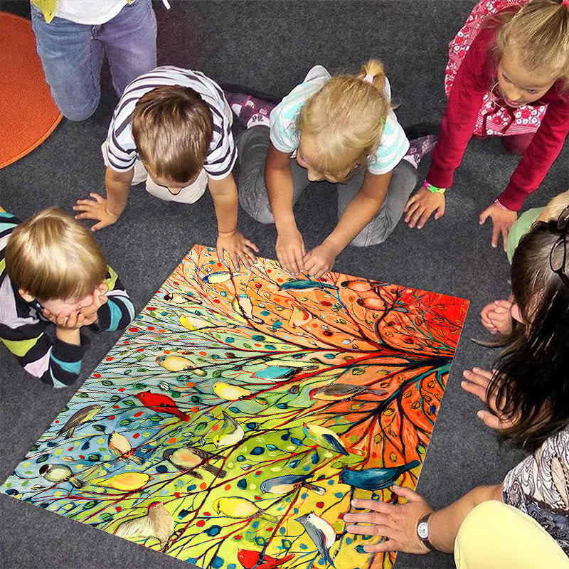 Colorful Birds Party - Wooden Jigsaw Puzzle - image 1