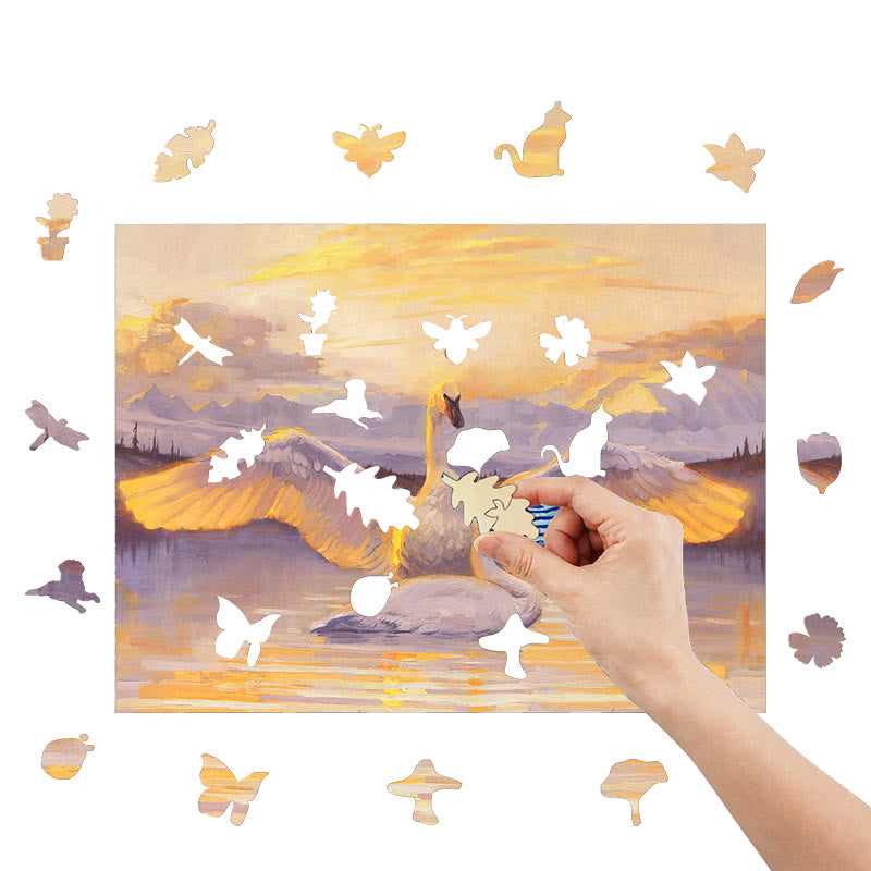 Swans  - Wooden Jigsaw Puzzle - image 6