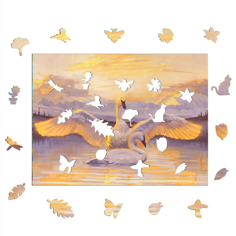 Swans  - Wooden Jigsaw Puzzle - image 5