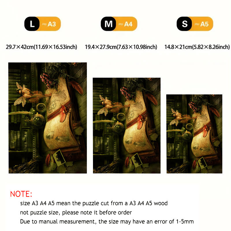 Magical Book And Fairy - Wooden Jigsaw Puzzle - image 7