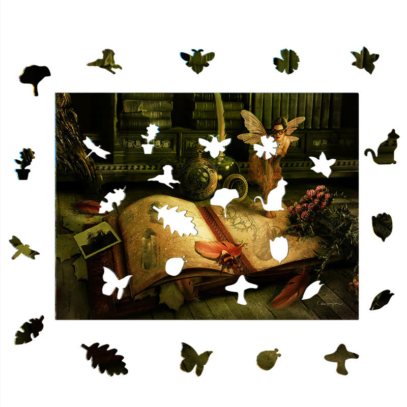 Magical Book And Fairy - Wooden Jigsaw Puzzle - image 5