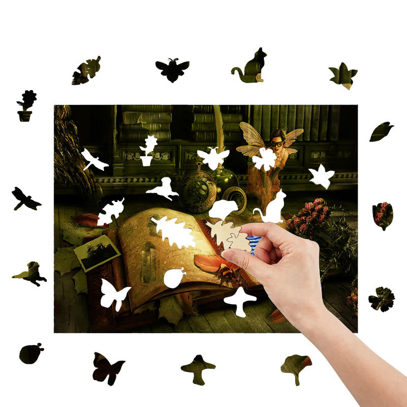 Magical Book And Fairy - Wooden Jigsaw Puzzle - image 6