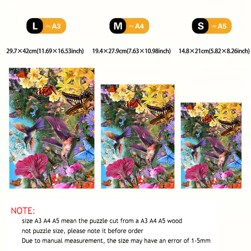 Spring Hummingbirds And Butterflies - Wooden Jigsaw Puzzle - image 7