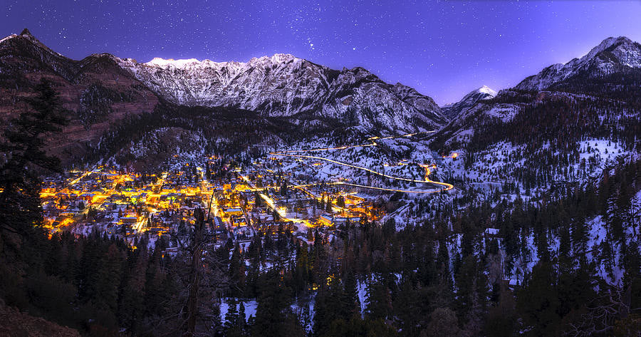 Mountain Towns With Milky Way - Wooden Jigsaw Puzzle - A3 - Wooden Gift Packaging - image 0