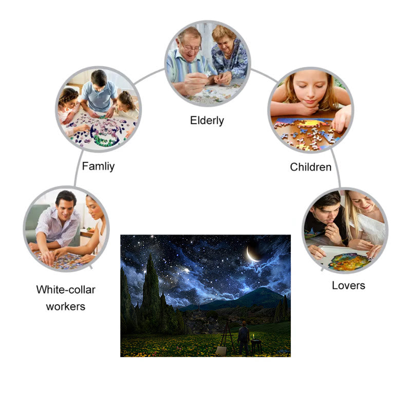 Mountain Starry Skies - Wooden Jigsaw Puzzle - image 8