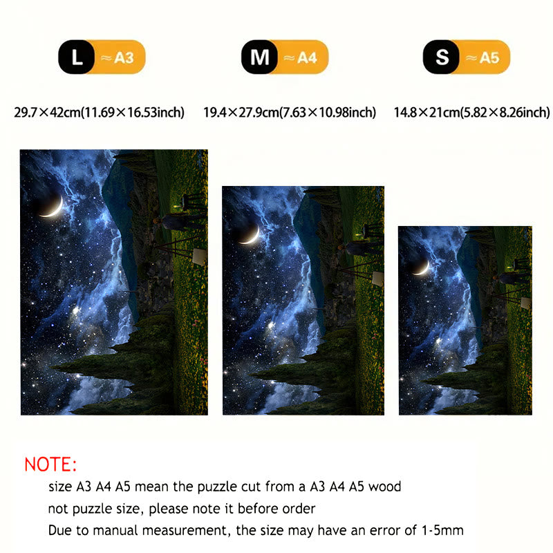 Mountain Starry Skies - Wooden Jigsaw Puzzle - image 7