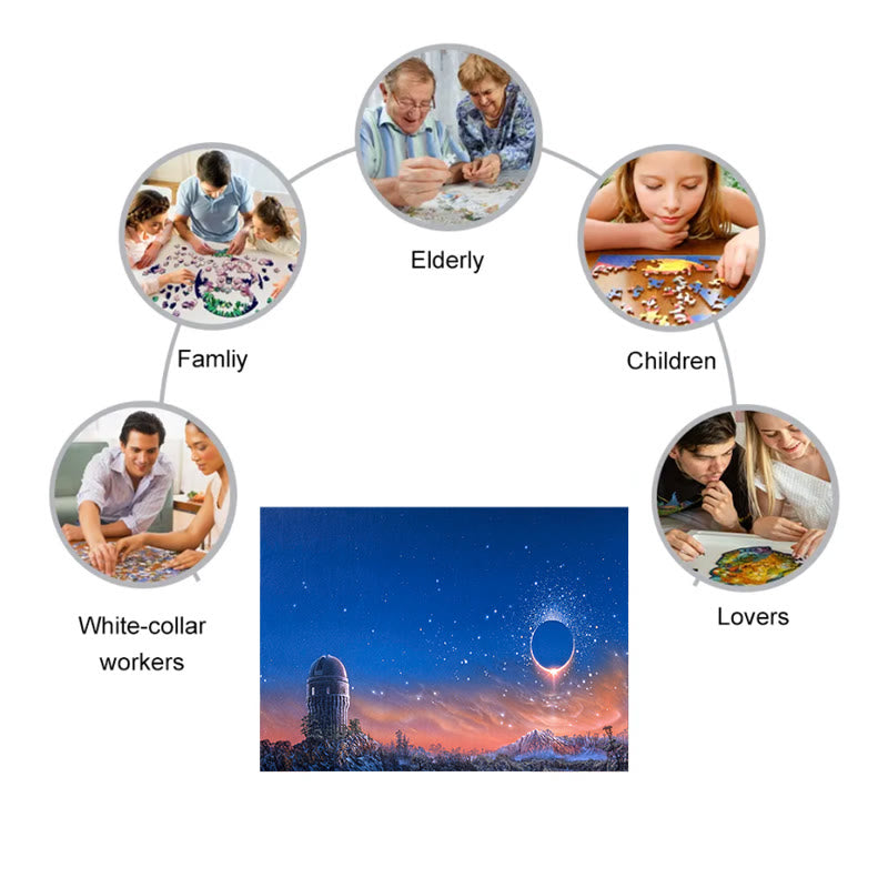 Blue Starry Sky - Wooden Jigsaw Puzzle - image 8