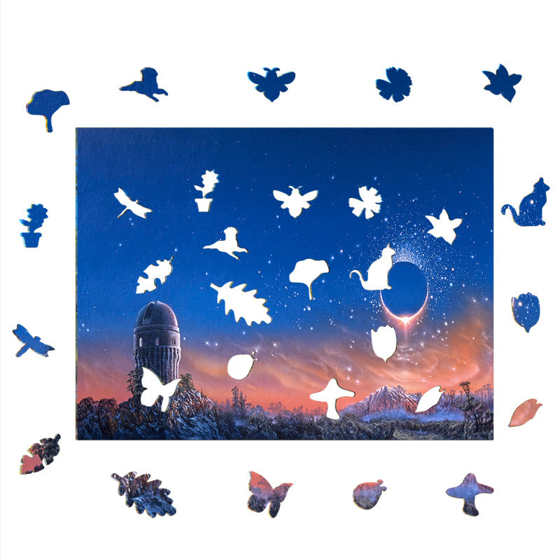 Blue Starry Sky - Wooden Jigsaw Puzzle - image 5