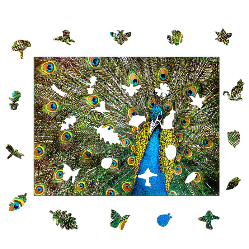Charming Peacock - Wooden Jigsaw Puzzle - image 5