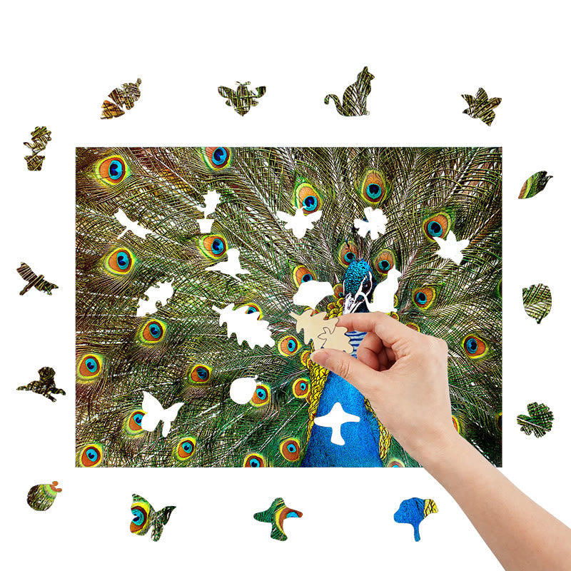 Charming Peacock - Wooden Jigsaw Puzzle - image 6