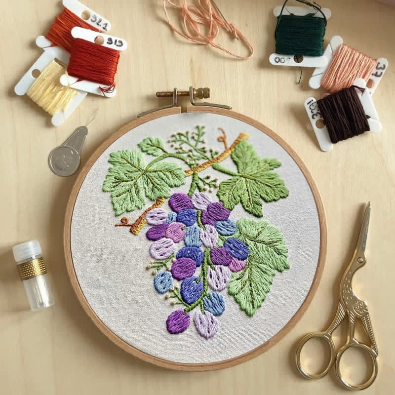Rubbyoo Embroidery Kit - Grapes | DIY Craft Kit - image 3