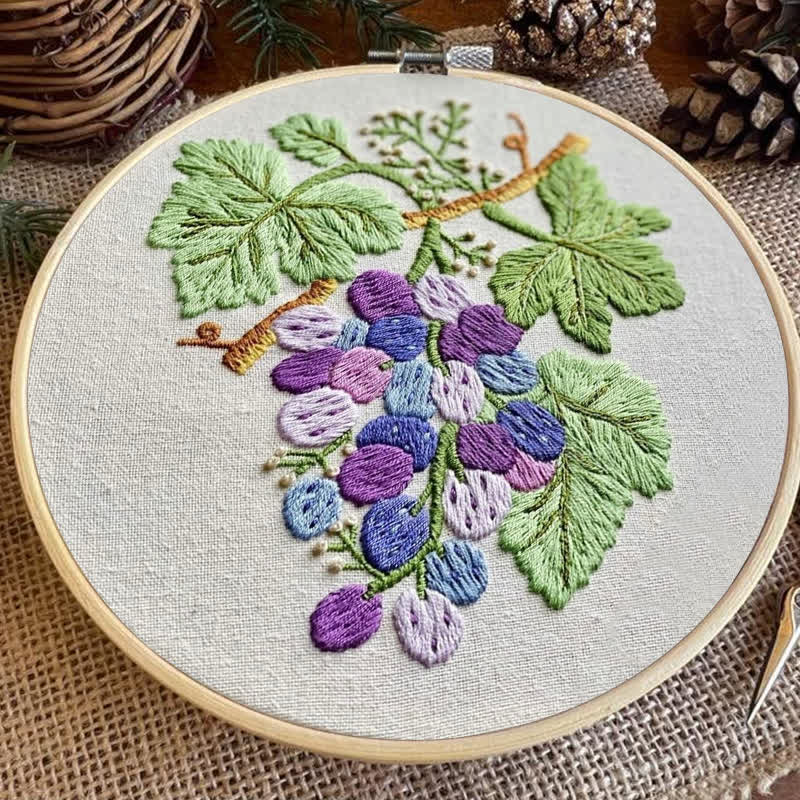 Rubbyoo Embroidery Kit - Grapes | DIY Craft Kit - image 7