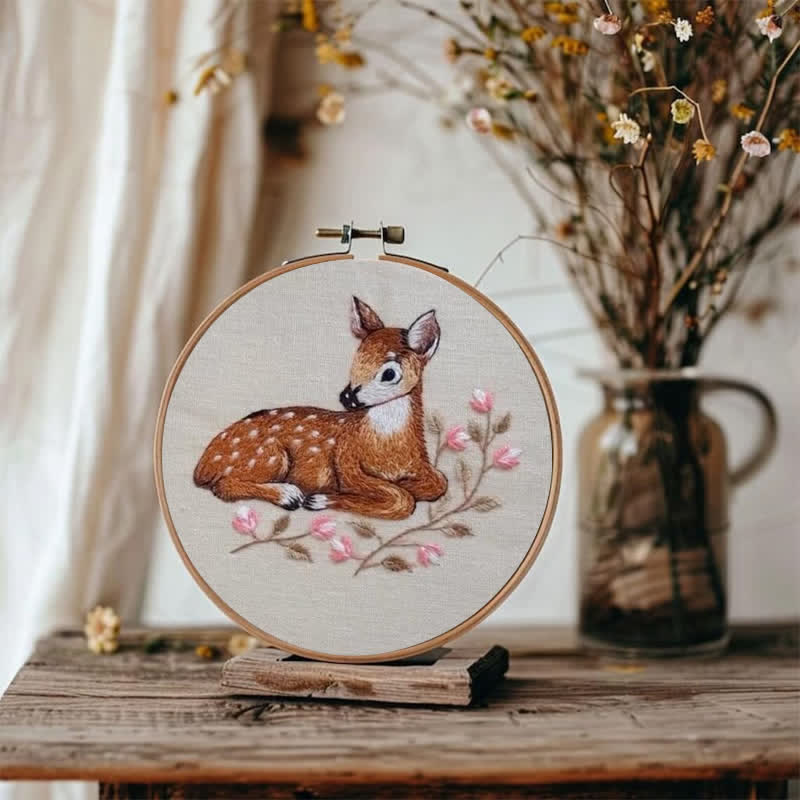 Rubbyoo Embroidery Kit - Wildflower Fawn | DIY Craft Kit - image 4
