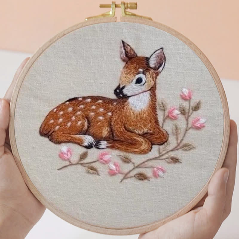 Rubbyoo Embroidery Kit - Wildflower Fawn | DIY Craft Kit - image 5