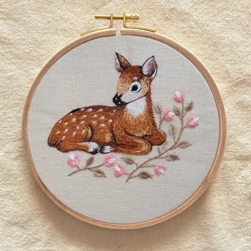 Rubbyoo Embroidery Kit - Wildflower Fawn | DIY Craft Kit - image 7