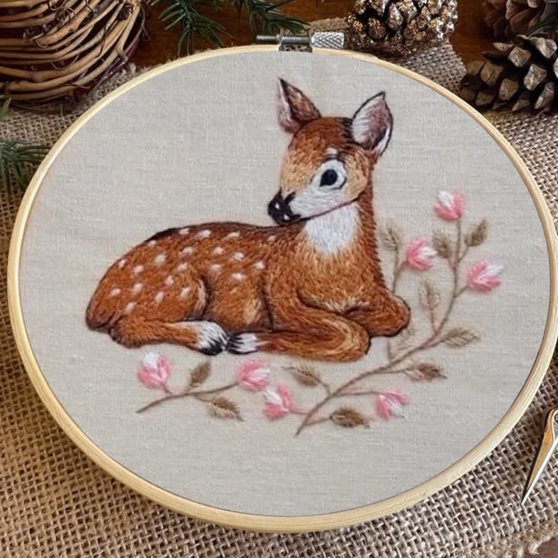 Rubbyoo Embroidery Kit - Wildflower Fawn | DIY Craft Kit - image 8