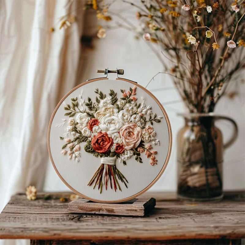 Rubbyoo Embroidery Kit - Romantic Bouquet | Diy Craft Gift - image 3