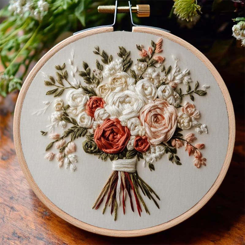 Rubbyoo Embroidery Kit - Romantic Bouquet | Diy Craft Gift - image 2