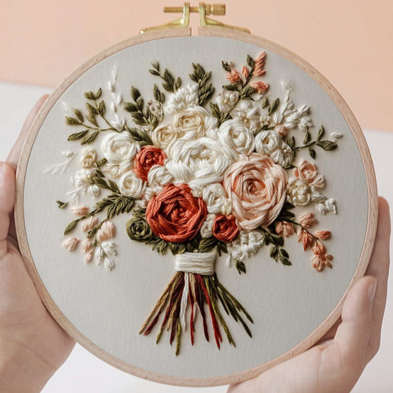 Rubbyoo Embroidery Kit - Romantic Bouquet | Diy Craft Gift - image 5