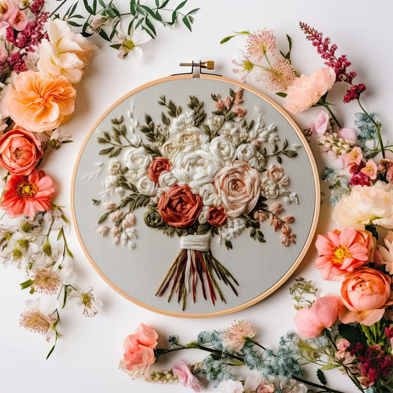 Rubbyoo Embroidery Kit - Romantic Bouquet | Diy Craft Gift - image 4