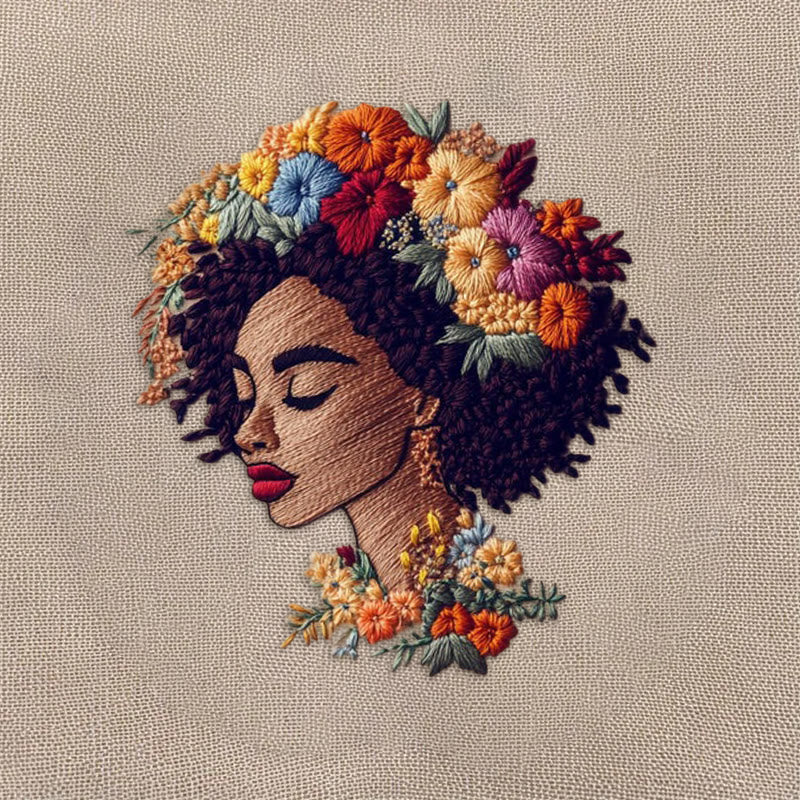 Rubbyoo Embroidery Kit - Floral  Woman | DIY Needlework Craft  - image 9