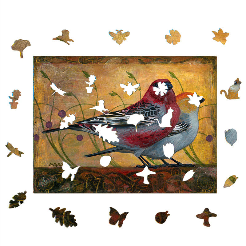 Golden Magpie Bird - Wooden Jigsaw Puzzle - image 6