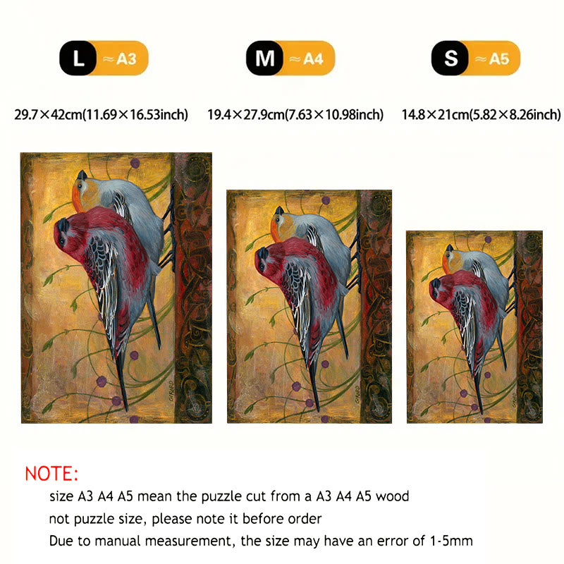 Golden Magpie Bird - Wooden Jigsaw Puzzle - image 7