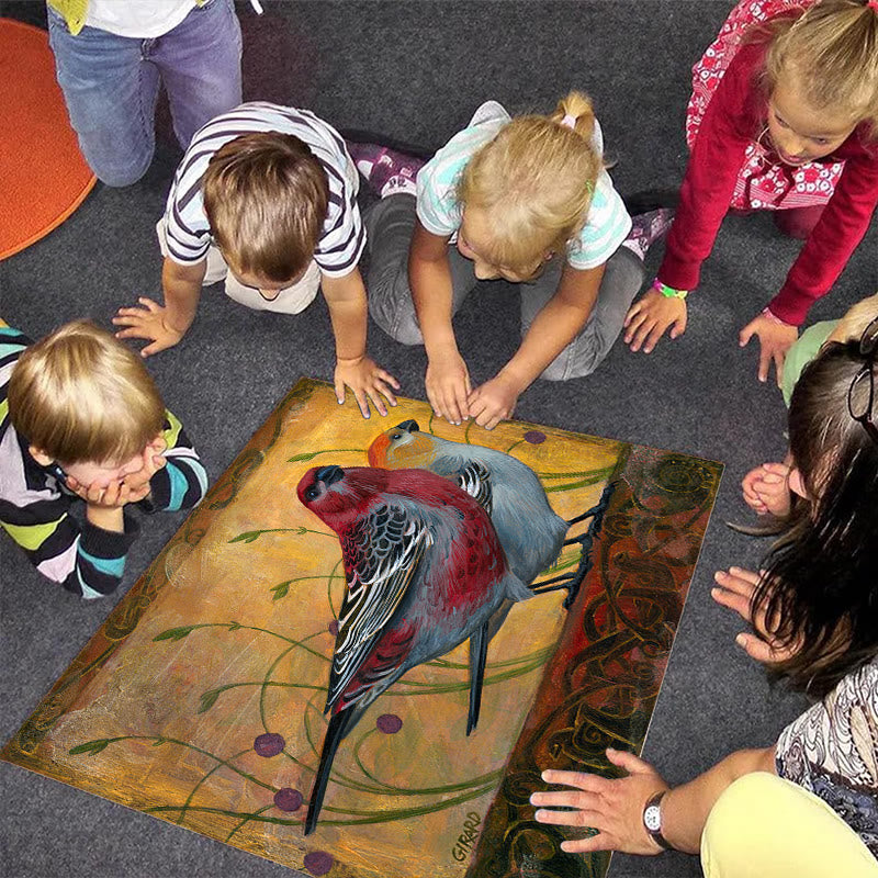 Golden Magpie Bird - Wooden Jigsaw Puzzle - image 1