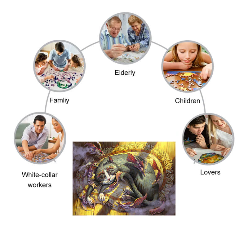 Lazy Cat - Wooden Jigsaw Puzzle - image 7