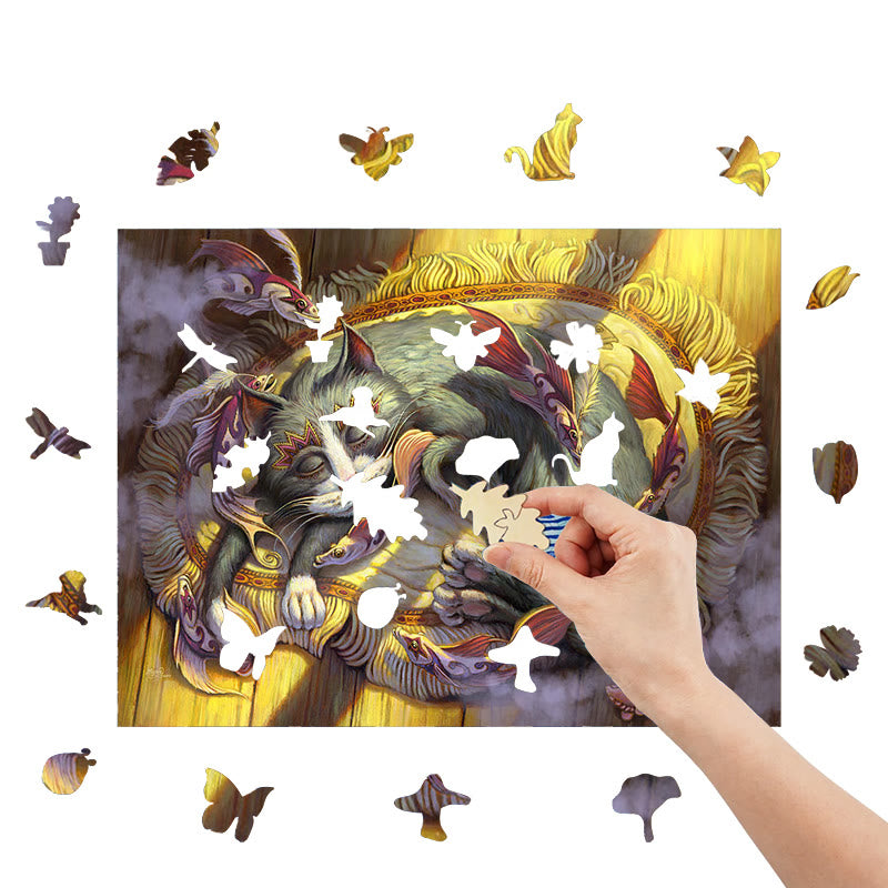 Lazy Cat - Wooden Jigsaw Puzzle - image 5