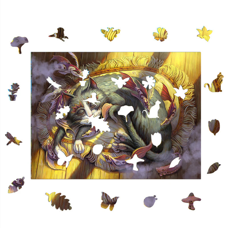 Lazy Cat - Wooden Jigsaw Puzzle - image 6