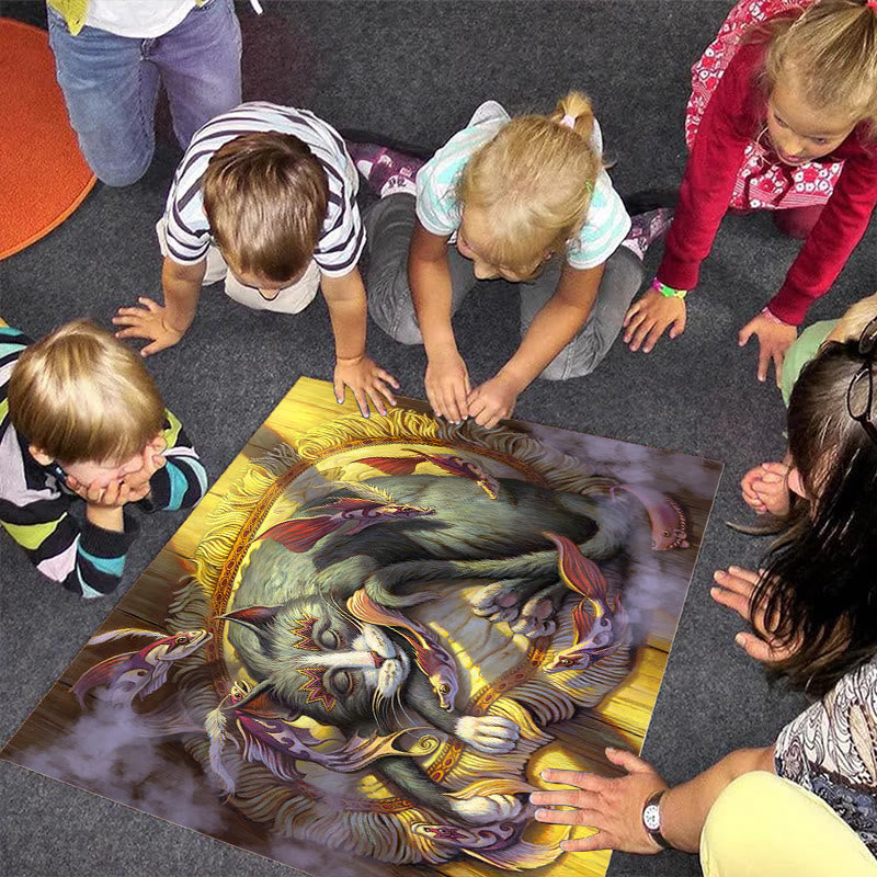 Lazy Cat - Wooden Jigsaw Puzzle - image 1