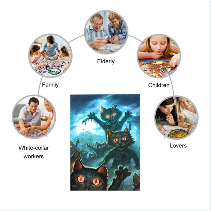 Zombie Cats - Wooden Jigsaw Puzzle - image 7