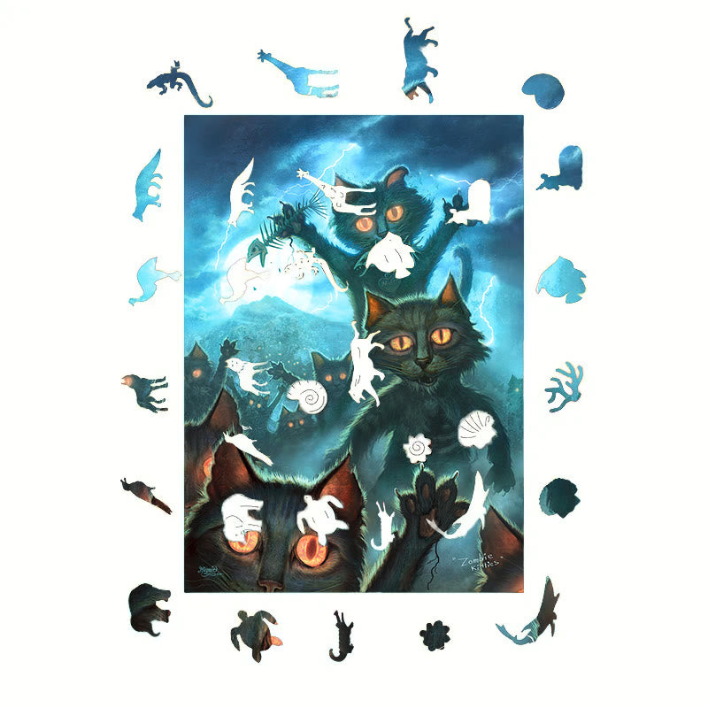 Zombie Cats - Wooden Jigsaw Puzzle - image 5