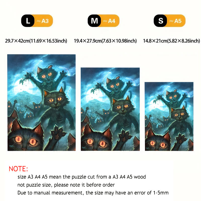 Zombie Cats - Wooden Jigsaw Puzzle - image 8
