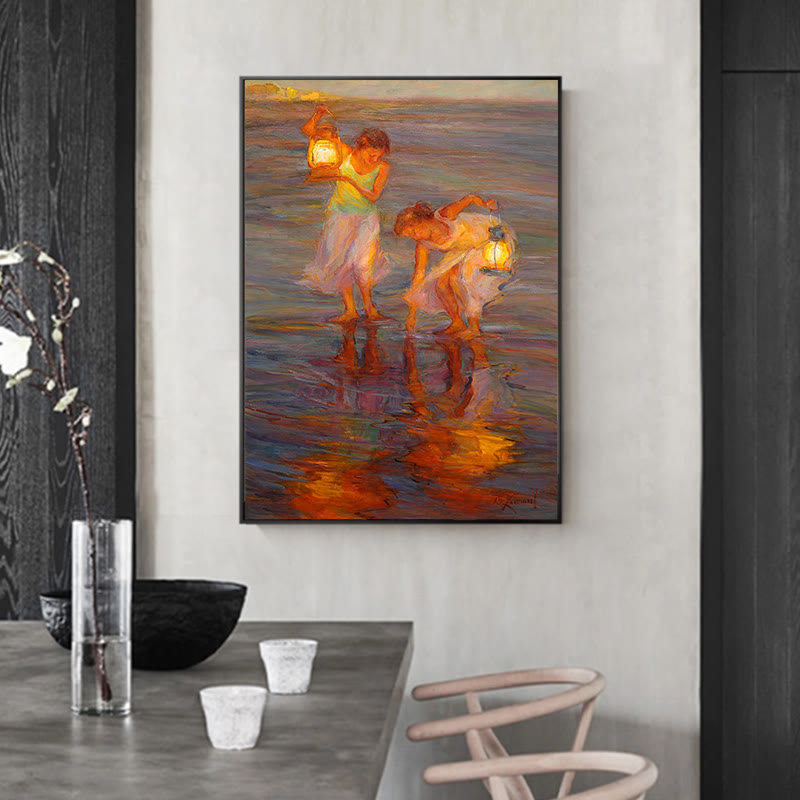 Girls Playing On The Beach - Wooden Jigsaw Puzzle - image 3