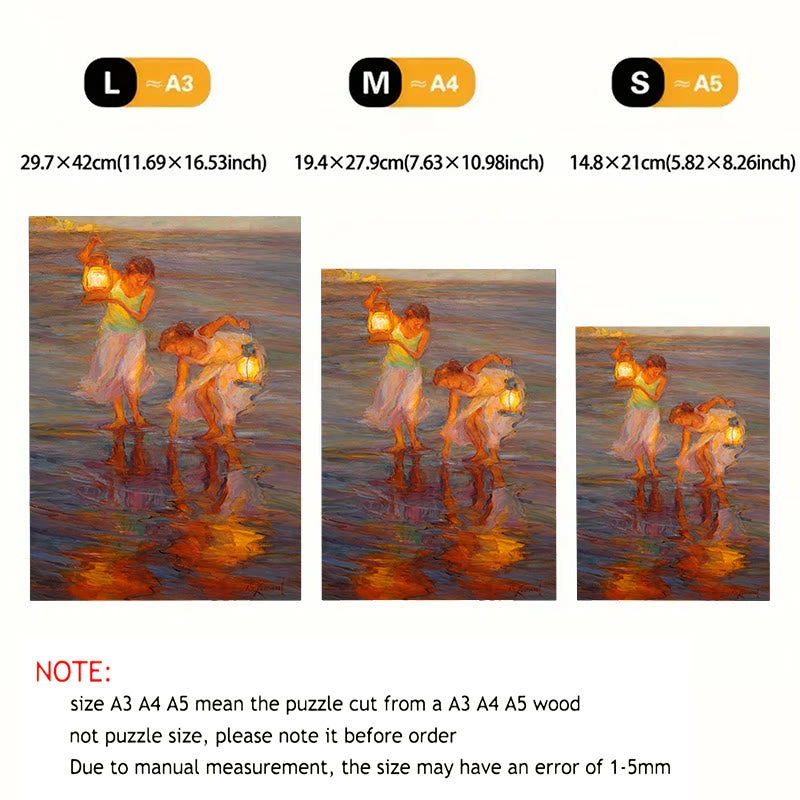 Girls Playing On The Beach - Wooden Jigsaw Puzzle - image 7