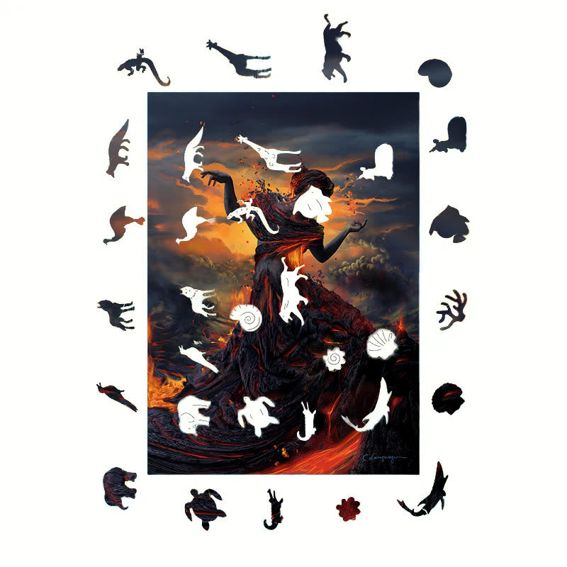 Lava Woman - Wooden Jigsaw Puzzle - image 5