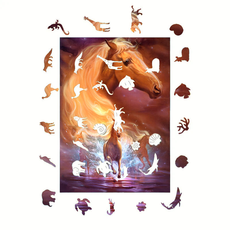  Running Horses - Wooden Jigsaw Puzzle - image 5