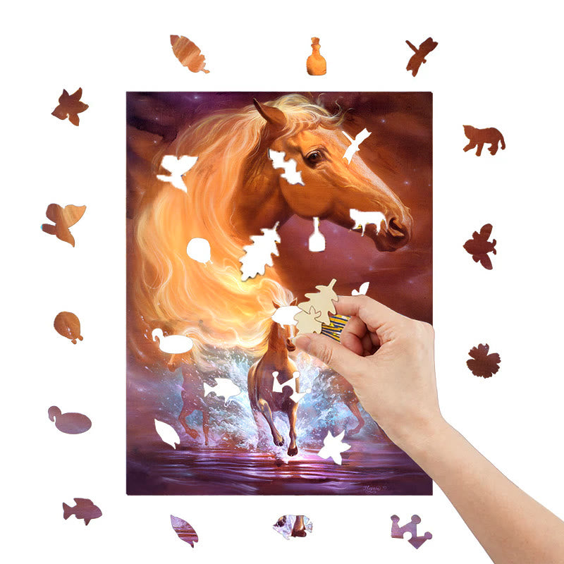  Running Horses - Wooden Jigsaw Puzzle - image 6