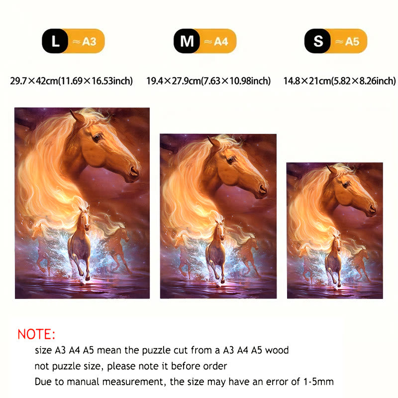  Running Horses - Wooden Jigsaw Puzzle - image 8